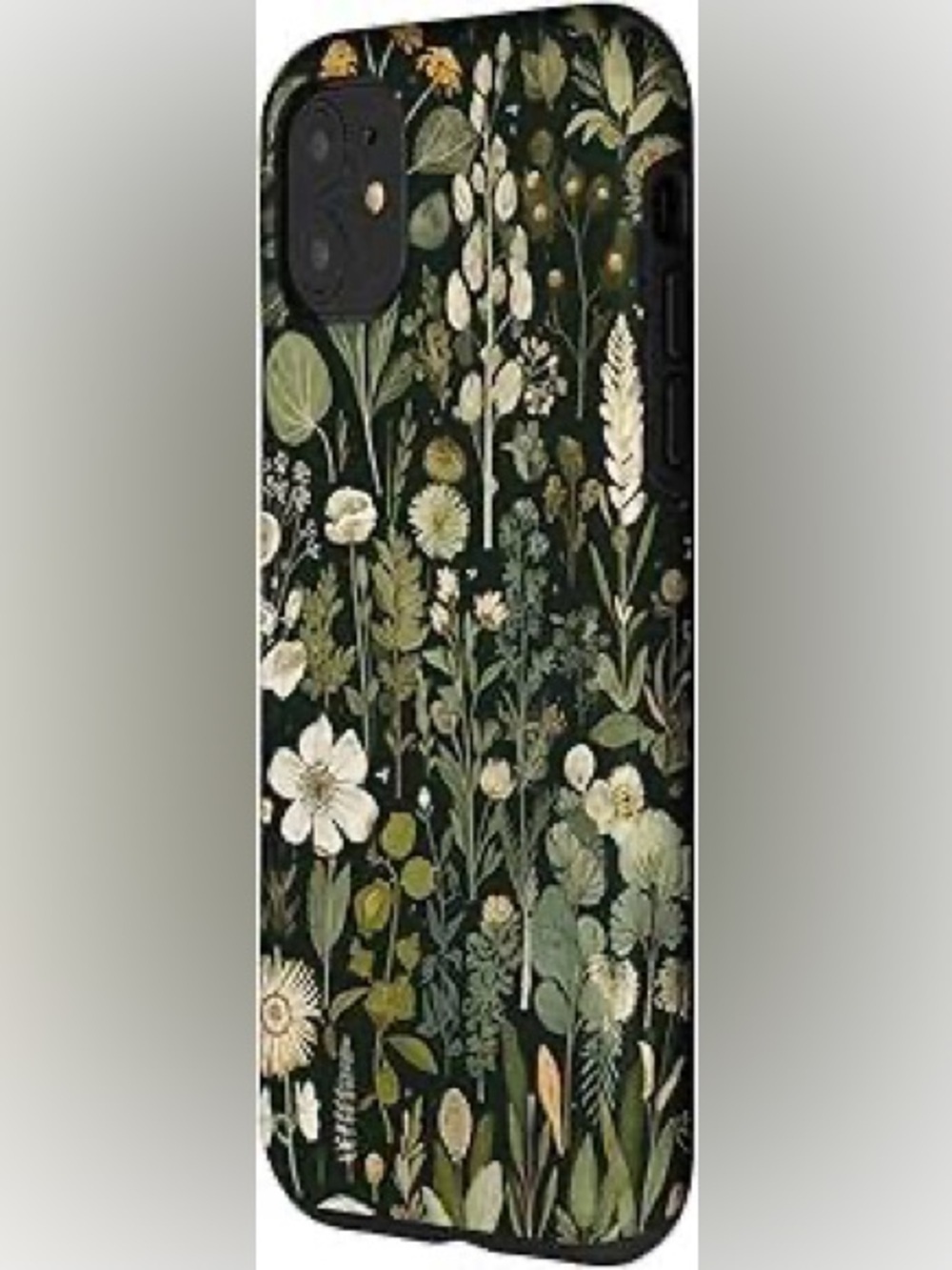 Olive Green Boho Botanical Wildflowers iPhone case 11Pro Max